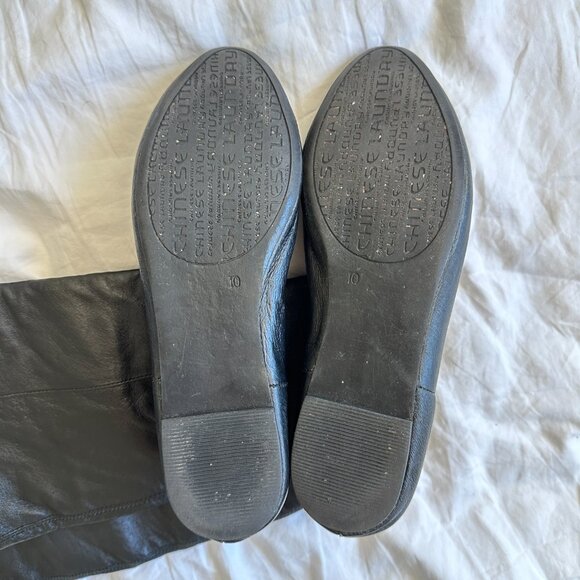 Chinese Laundry over the knee boots black leather trust me size 10 - Picture 2 of 6